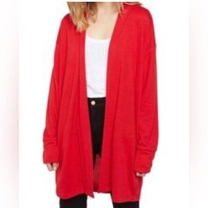 Sanctuary Bold Red Women's Cardigan holiday pockets size S